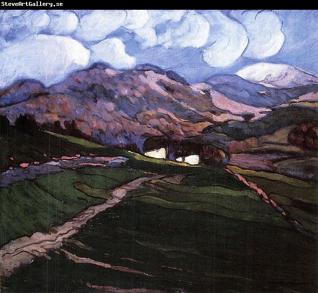 Bela Ivanyi-Grunwald View of Nagybanya with Gutin